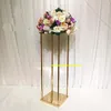 Party Dekoration 12 stücke 70 cmtall) quadratische hochzeit metall gold farbe blume vase säulenständer für mittelstück senyu2222