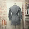 Vintage Długi Latarnia Rękaw Blazer Dress Kobiety High Fashion Button Office Lady Dress Streetwear Elegancka Gray Dress Vestidos 210415