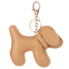 Cute Dog PU Leather Keychain Fashion Women Handbag Pendant charm Bag Accessories 6 COLORS