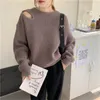 Sexy Solid Brief Stylish Office Lady Chic Gentle Loose Streetwear High Quality Women Pullovers Sweaters 210525