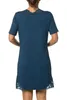 % 100 bawełna luksusowy ślad dla kobiet Koszulki piżamy Piżamy Piżamy Homewear Nightdress Sen Top Night Nosić Sleeping Dress 210924