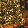 Światła Bożego Narodzenia Wakacje Wróżki Led Strings Krzyżowane Zielony PCV Wodoodporny Miedziany Drutu Sznurka Światła Odkryty Garland Lampa Drzewo Z Pilotem