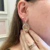 Hoop Huggie 925 Sterling Silber Pendiente Doppel Ohrringe Für Frauen Fit Original Charms DIY Edlen Schmuck Joyas