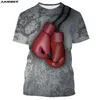 Jumeast Brand Men Women 3D Printed T-Shirt Hanging Boxing Gloves Short Sleeve Fashion T Shirt Sport Pullover Summer Tops Tees 210706