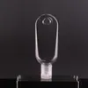 2022 جديد 50 ملليلتر زجاجة إعادة الملء فارغة مع حلقة رئيسية هوك واضح شفافة زجاجات البلاستيك اليدوية للسفر