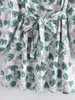 Femmes Floral Smock Dress Été Arrivée Manches Longues Au-dessus Du Genou Moderne Fille Mini Robes 210602