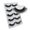 Mink lash Pestañas false eyelash fake lash 3-D thick lashes neutral 5 pairs a set packaging G807 are mixing styles each style has different length for options