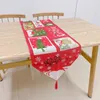 Tovaglia di Natale Tovaglia Tovaglia Placemat Tavolo da tè Tavolino da pranzo Tavolo da pranzo Party Snowman Elk Flower Decoration Regalo 33 * 180cm_yy