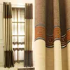 Gardin draperier 2021 kinesisk stil lyxig sovrum kaffe färdiga dörrtyger kök gardiner för vardagsrum fönster