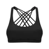 Sport Bra High Support Impact Cross Back Sexig Yoga Underkläder Padded Gym Workout Kvinnor Beskära Top Push Up Running Fitness Kläder