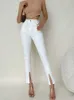 Women's Jeans WOMENGAGA Korean Fashion Women Front Split Pencil Pants High Waist Loose And Slim Summer Sexy Trousers RP9I