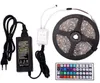 led strip light 5050 RGB tape set waterproof ip65 300led 5m with remote controller 12V 5A power supply adapter color changing