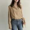 Outono manga comprida impressão blusa camisa tops blusa mulheres blusas mujer de moda turtleneck velor inverno roupas mulheres d715 210602