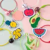 Cute Fruit Girl catena Kawaii Peach Donne Catene per auto Borsa Ciondolo Borsa Charm Portachiavi Titolari Amanti Coppie Miglior regalo