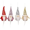 Decorações da árvore de Natal Pingente de boneca de gnomo de pelúcia com lantejoulas Pendurar ornamento Ano Novo Festa de festa xbjk2110