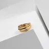 Joolim high end 18k guld pvd 2021 nya symple crosstwine ringar för kvinnor rostfritt stål smycken grossist x0715
