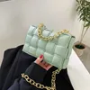 Omuz Çantaları kadın Rahat Örgü Flap Lüks Tasarımcı Çanta Kaliteli PU Deri Tote Çanta Kadın Zincir Dokuma Crossbody