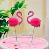 Inne świąteczne dostawy przyjęcia 10/20/30 sztuk Flamigo Cupcake Picks Cake Topper Decoration for Baby Shower Luau Hawaje Urodziny Tropikalny wystrój