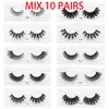 3D Vison Cils 10 Styles Faux Cils À La Main Nature Doux Faux Cils Extension De Maquillage Instock