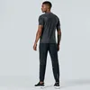 lu yoga clothes men's new autumn and winter quick-drying solid color sports and leisure running loose fitness trousers with p260w