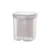 収納ボトルジャー2/4グリッドプラスチックキッチンシリアルディスカー密閉粉穀物米箱n58c