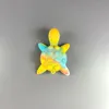 Nuovi giocattoli Fidget Giocattolo per bambini in silicone per uso alimentare Carino 3D Turtle Design favore di partito Ciondolo per dentizione in silicone per i più piccoli che masticano il giocattolo del massaggiagengive