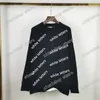 Mens sweater latest explosion style spring summer Full body letter print mens T-shirt high-quality fashion western style black