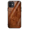 Wood Grain Tempered Glass Phone Cases For iPhone 13 Pro Max 12 Mini 11 XR 8 Plus Samsung S20 S21 Ultra Note 20