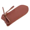 MATS Podkładki 1 pc Gadem PU Leather Doniczka Uchwyt Ochraniacz Non-Slip Tueve (Brown)