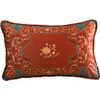 Taie d'oreiller Medicci, housse de coussin en velours rouge bordeaux, imprimé Floral, oiseau, canapé, lit, Cases250D