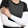 1 par de mangas de brazo de verano para mujeres y hombres, manga de compresión para brazos, calentador de brazos, protección solar UV, guantes largos de algodón sin dedos, mangas para brazos