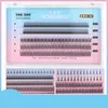 Mix Length Styles Individual Eyelash Extension Natural Faux 3D Mink Eyelashes Makeup Fishtail Fake Lashes