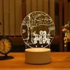 2022 Presente do Dia dos Namorados 3D Amor Lâmpada Acrílico Urso Rosa LED Night Light Crianças Presente de Aniversário Coelho Páscoa Deco Decoração de Casamento Presente de Natal Melhor qualidade