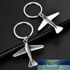 Retro Silver Färg Flygplans Fight Crew KeyRing Travel Keychain Keyfob Airlines Nyckelkedjor Flygplan souvenirer