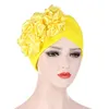 Bonnet / Crâne Casquettes Femmes Chapeaux Printemps Eté Floral Bonnet Chapeau Musulman Stretch Turban Cap Perte De Cheveux Chapeaux Hijib All-match Delm22