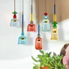 Nordic Diningroom Colorful LED Pendant Lights Restaurant Lamps Villa Living Room Hanging Lamp Kitchen Lighting Fixtures