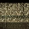 Guirlandes lumineuses à guirlandes LED, guirlandes de cascade, décoration de fête de Festival étoilé féerique, étanche en plein air