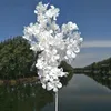 100cmシミュレーションハイドラアジサイ花輪白い枝漂流スノーgypsophila人工絹桜の花の結婚式のアーチの装飾