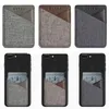 3M Adhesive Universal Canvas Card Pocket Stickers Faux Leather Wallet Pouch Stick-on Back Cell Phone