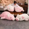 NOWOŚĆ 40 75CM Squishy Suple Inched Doll Loking Plush Piggy Toy Animal Soft Plushie Hearmer Ogrzeszenie Poduszka Koc Baby Dziecko Pocieszający prezent Ee