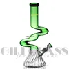 12.8 inch Hookah beaker bong water pipe dab rig bongs oil rigs heady pipes with removble downstem quartz banger bowl