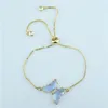 Charmarmband Crystal Glass Butterfly Armband Justerbar Y2K Retro Eestetisk kawaii vänskapsgåva till hennes färgglada smycken 2634