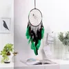 Yeşil Ev Duvarları Dekor Dream Catcher Rüzgar Çanları Hint Tarzı Tüy Kolye El Yapımı Tavuskuşu Duvar Asılı T9i001295