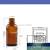 30 ml ätherisches Ölflasche leerer scharfer scharfe Biegung Dropper dunkelbraun Nachfüllbarer kosmetischer Behälter transparentes Kappen-Essenzfläschchen