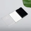 2021 20ml Spray de plástico Caja de perfume Tarjeta Hidratante Botella pulverizadora transparente Bomba recargable Negro Blanco
