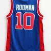 Nikivip Goede kwaliteit Borduurwerk Vintage Red Blue Rodman Mens College University Basketball Jerseys Stitched Shirts Size S-2XL Vintage