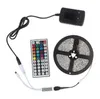 led strip light 5050 RGB tape set waterproof ip65 300led 5m with remote controller 12V 5A power supply adapter color changing