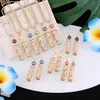 Earrings & Necklace Hawaiian Fashion Jewelry Sets Colorful Pearl Gold Polynesian Pendant Necklaces Earring Set Whole For Women2785