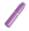 Bärbar 8ml Rotary Spray Bottle Anodized Aluminium Parfymflaskor Glas Tomma Makeup Perfumes Stube