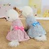 Ropa para perros lindo pajarita vestido para mascotas para perros pequeños chihuahua yorkshire pug falda cachorro gato ropa ropa de verano vestidos de novia